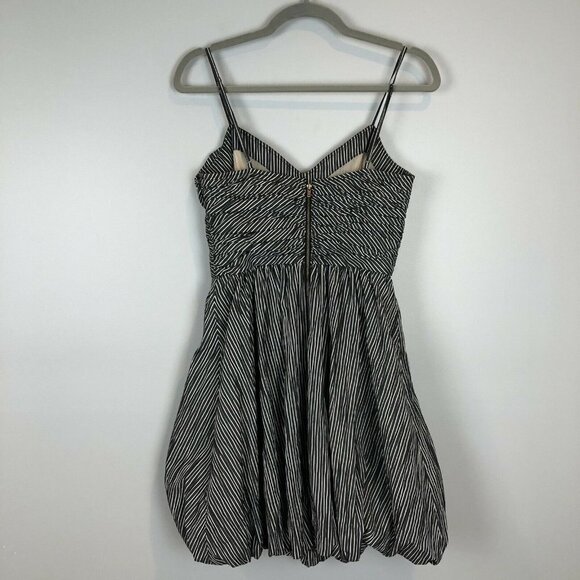 Tracy Reese Gray White Pinstripe SunDress 4 - Picture 2 of 9